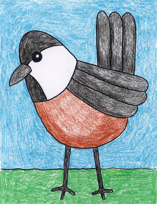 Draw a Chickadee · Art Projects for Kids