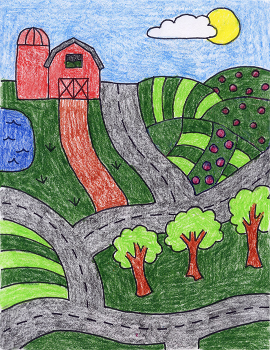 Draw a Farm Art Projects for Kids