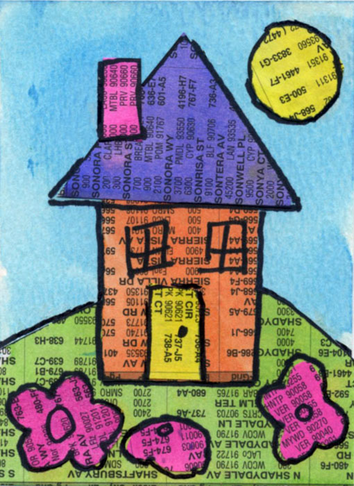 ATC House Collage - Art Projects for Kids