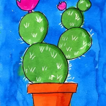 simple cactus drawing