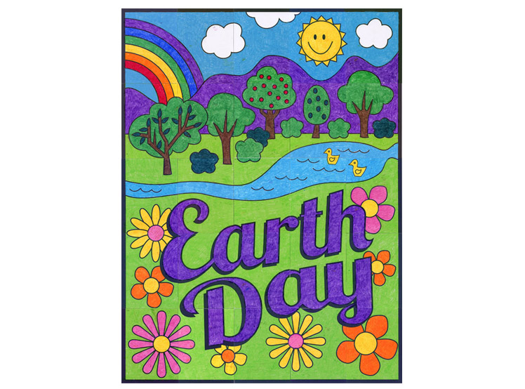 Earth Day Countryside Mural