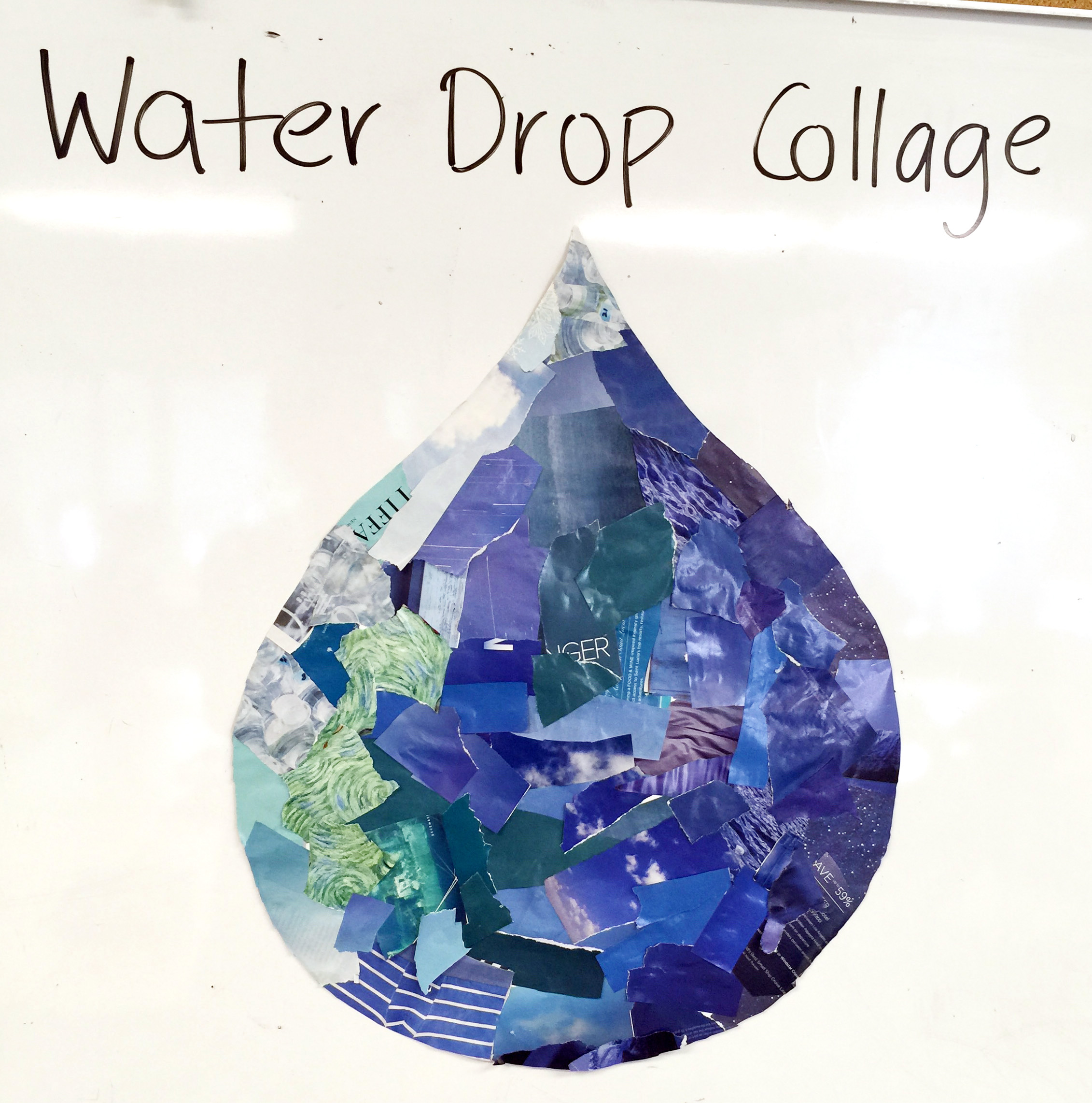 Earth Day Water Conservation Collage Art Projects For Kids