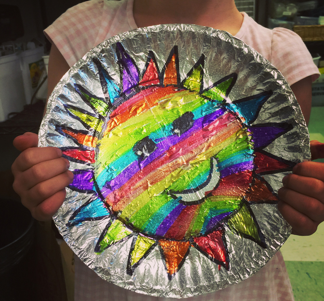 Foil and Sharpie Sun - Art Projects for Kids
