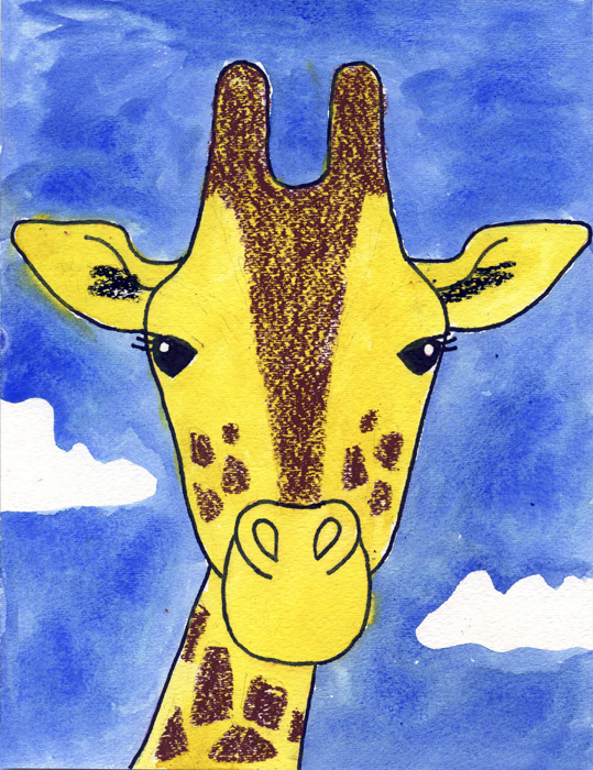 drawing elephant simple Art Face Kids Projects  Giraffe for