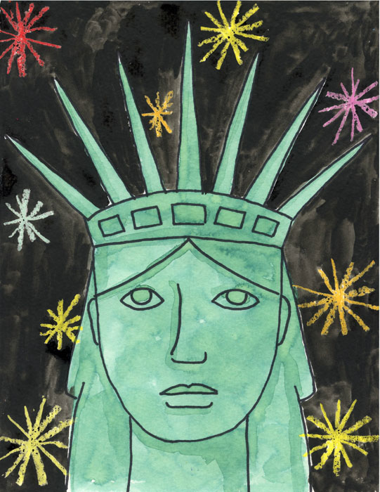 Statue of Liberty Portrait · Art Projects for Kids