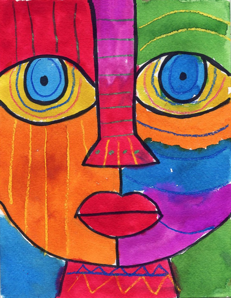Draw an Abstract Face · Step by Step Art Lesson for Kids