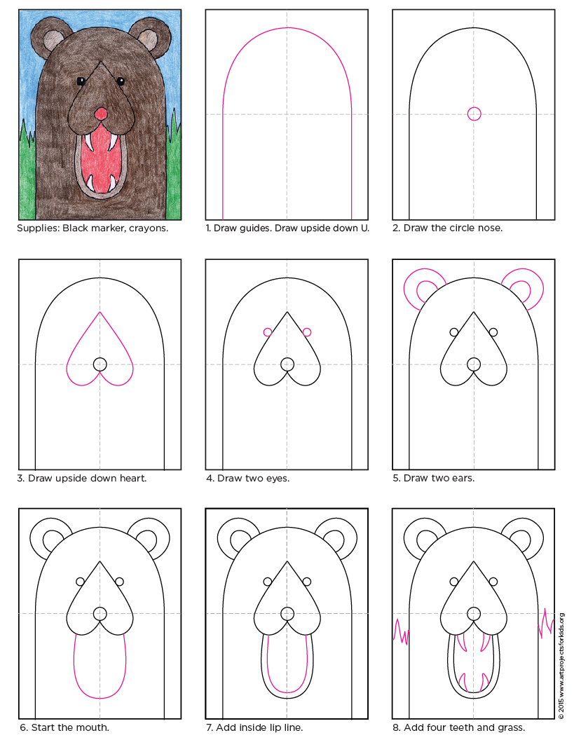 Draw a Hungry Bear Art Projects for Kids