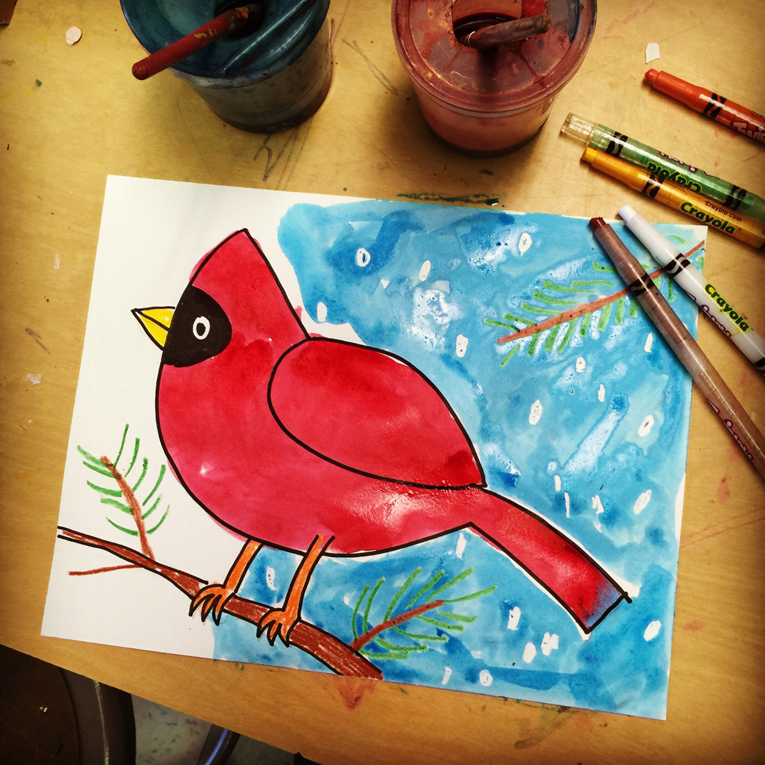 Cardinal Painting · Art Projects for Kids