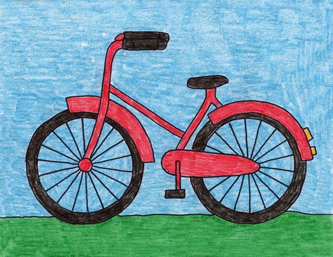 Easy How to Draw a Bike Tutorial and Bike Coloring Page