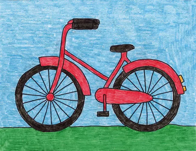 cách vẽ một chiếc xe đạp