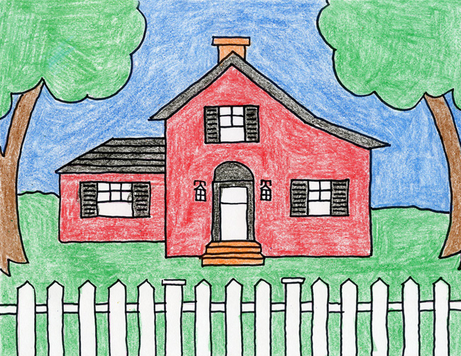 Easy Tree House Drawing For Kids Cat's Blog