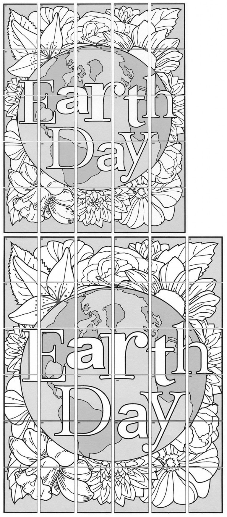 Earth Day Floral diagrams