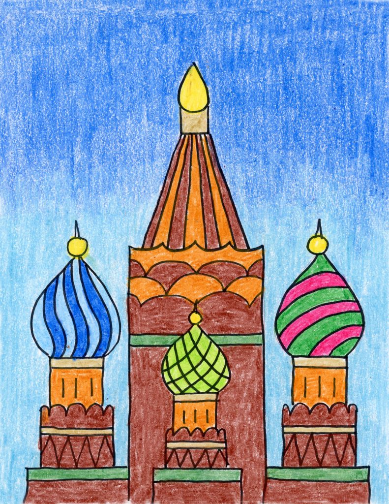 how to draw russian buildings