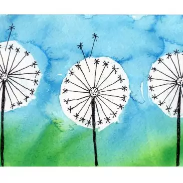 how to paint a dandelion