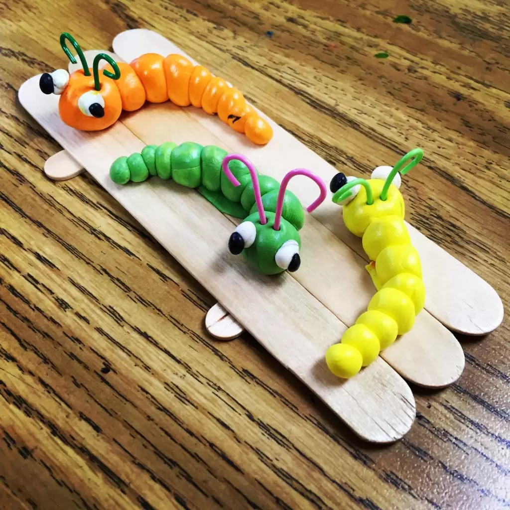 Modeling clay CATERPILLAR, Kids tutorial