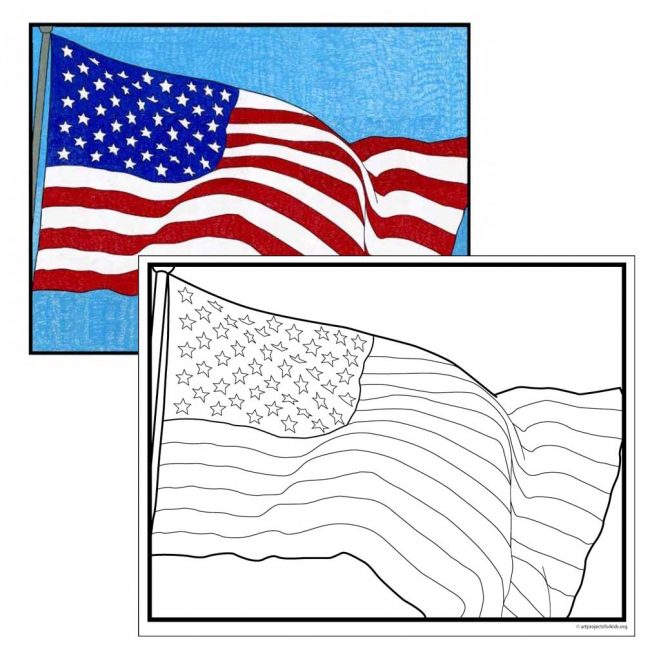 American Flag Coloring Pages Pdf 6