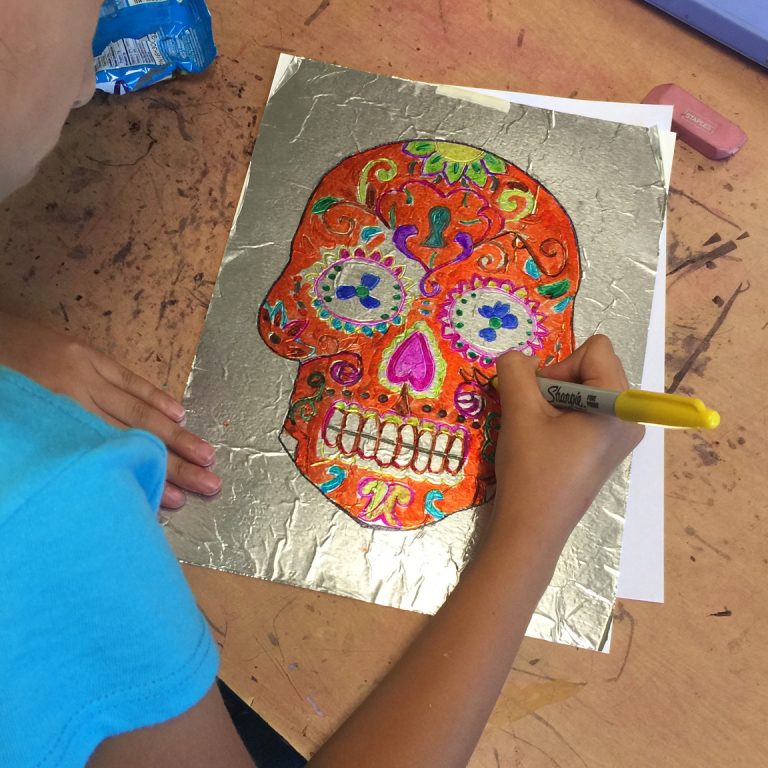 Day of the Dead Sharpie art