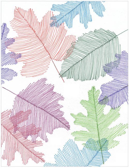 Transparent Line Art Leaves · Art Projects for Kids