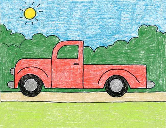 simple truck drawing