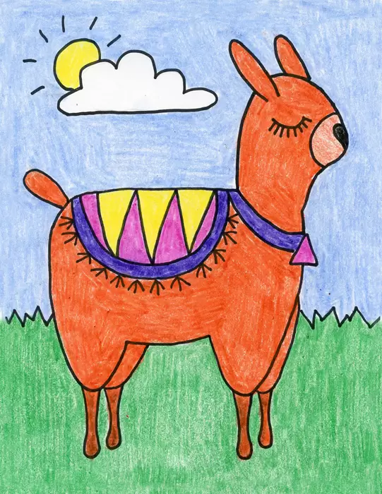 Llama clipart Alpaca watercolor clipart, cute animals, kids