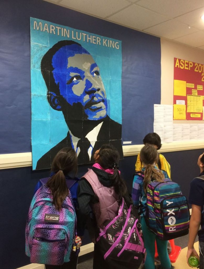 A Martin Luther King mural 