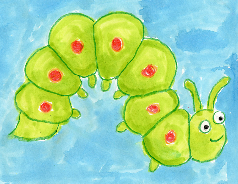Draw a Caterpillar - Art Projects for Kids