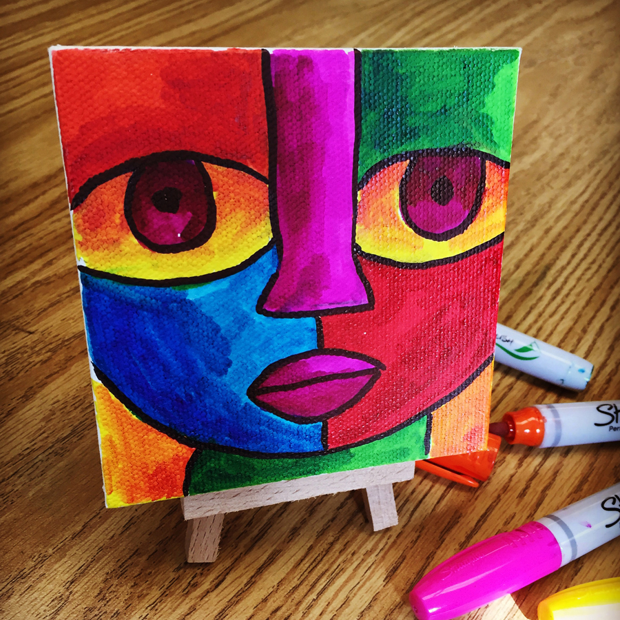 Color Mixing with Sharpies Art Projects for Kids