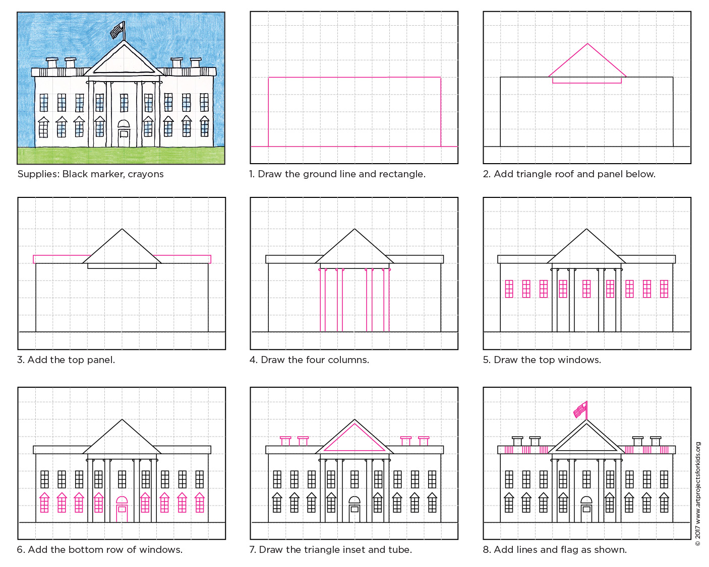 Draw the White House · Art Projects for Kids