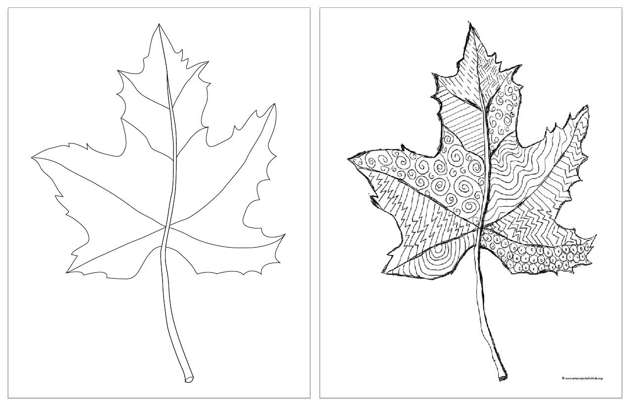 Zentangle Leaf Patterns