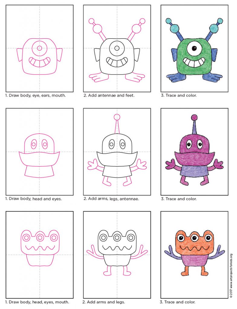 How to Draw Aliens · Art Projects for Kids