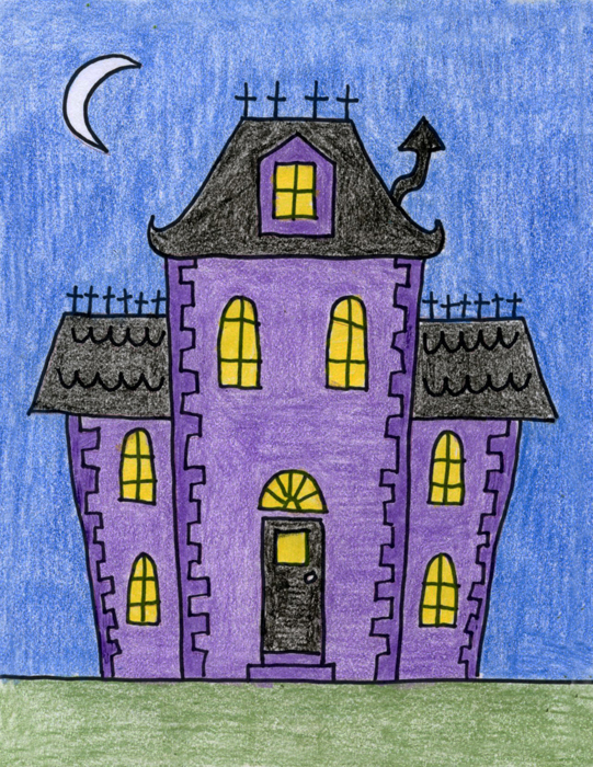 draw-a-haunted-house-art-projects-for-kids