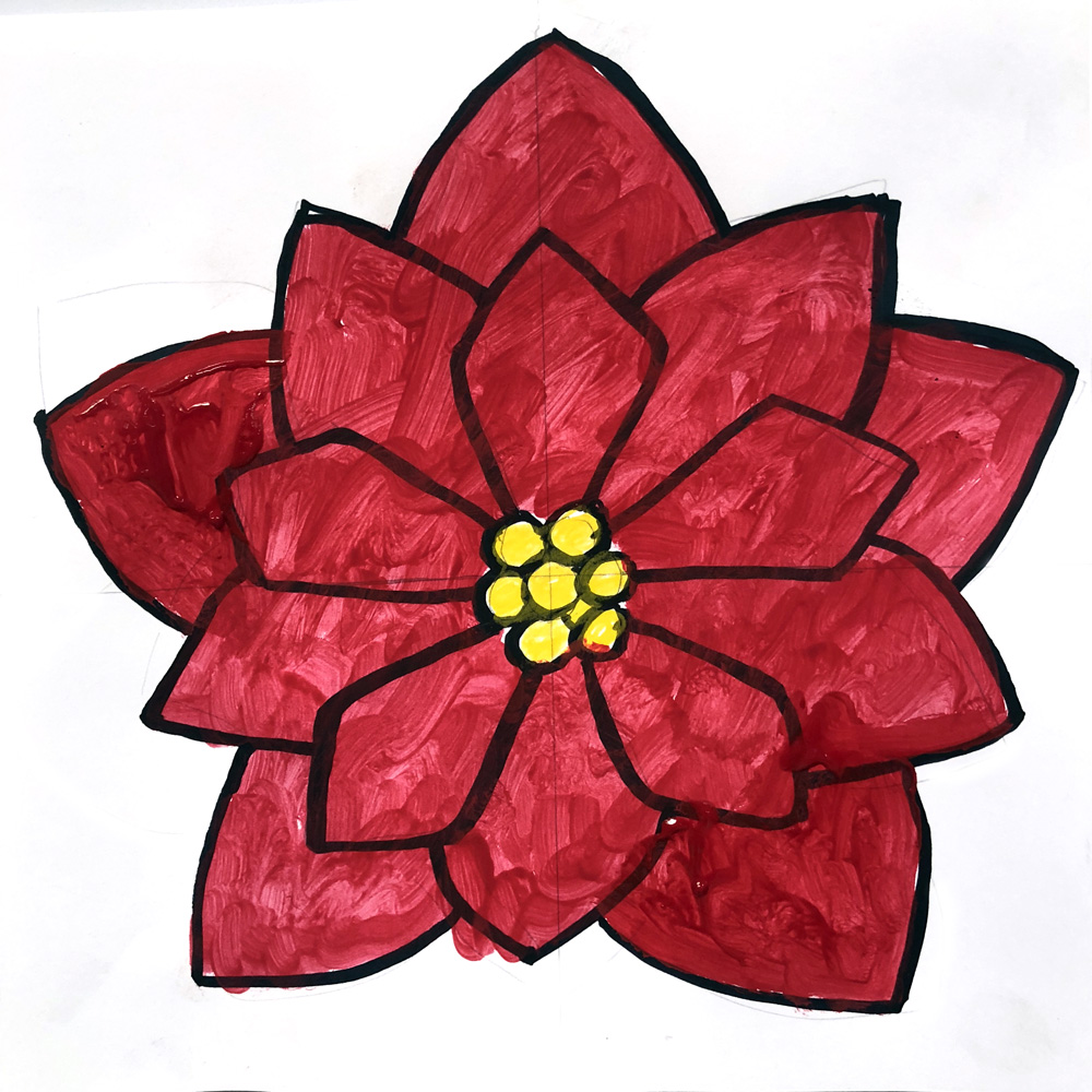 How to Draw a Poinsettia · Art Projects for Kids