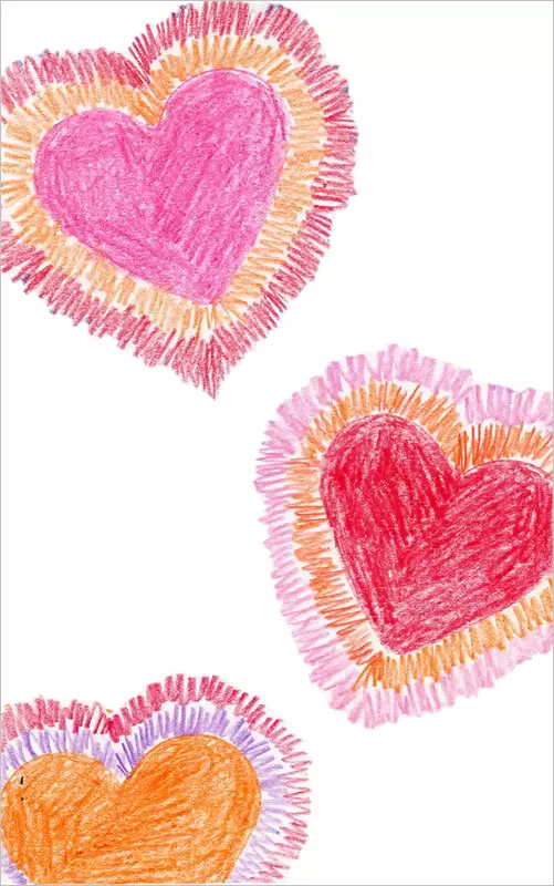 children drawing of heart | Stable Diffusion