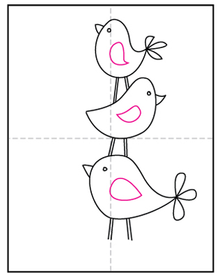 Draw Simple Birds Art Projects For Kids