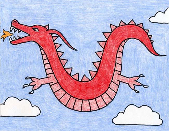 Featured image of post Dragon Drawing For Kids Easy