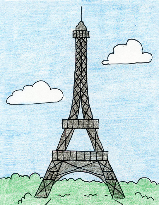 How To Draw The Eiffel Tower Art Projects For Kids   Eiffel Tower 