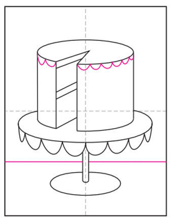 Draw a Cake Art Projects for Kids