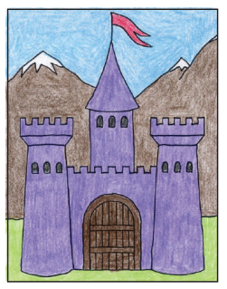 Featured image of post Cartoon Castle Drawing For Kids