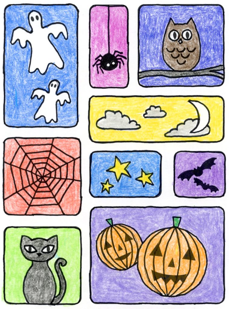 Fun Halloween Symbols to Draw · Art Projects for Kids