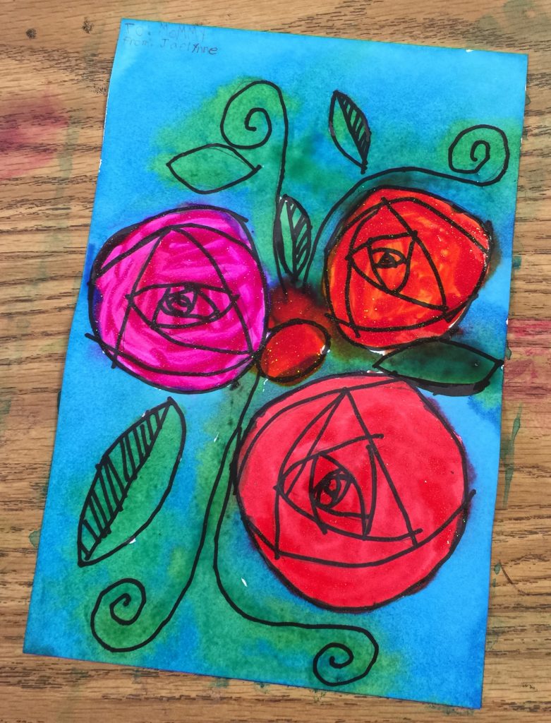 Как нарисовать розу для детей: учебник и страница раскраски розы