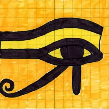 How to draw an Egyptian eye