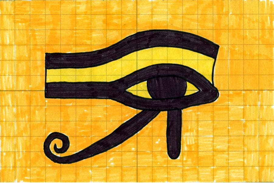 How to draw an Egyptian eye