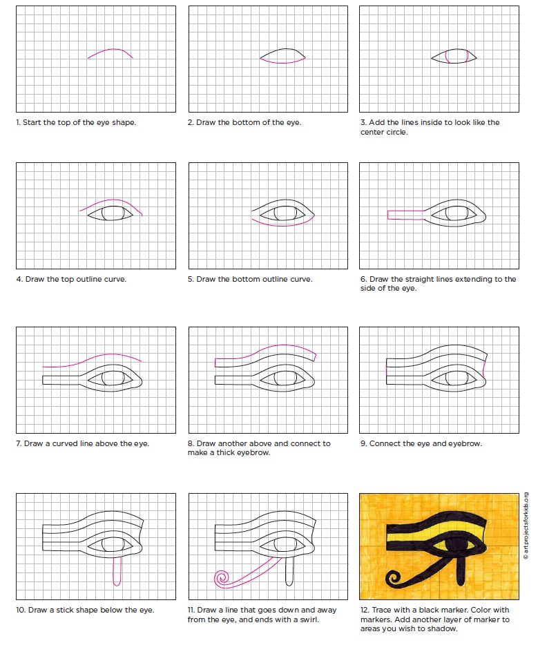 How to Draw Egyptian Eyes · Art Projects for Kids