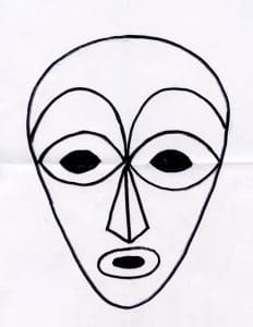 Easy How to Draw Lois Mailou Jones Mask Art Tutorial