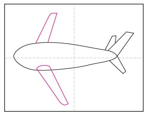 simple airplane drawing side view