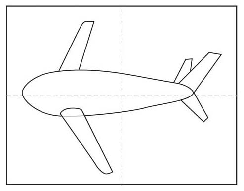 simple airplane drawing side view