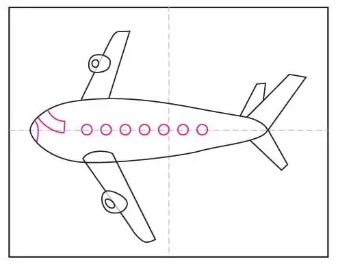 Simple drawing of blue airplane color on white Vector Image