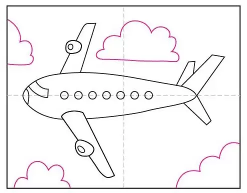 How To Draw A Simple Airplane | Easy Drawing For Kids | Gigglezz Preschool
