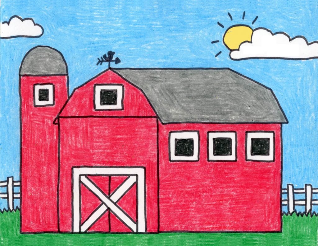 How To Draw Old Barns