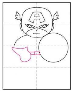 Easy How to Draw Captain America Tutorial and Coloring Page